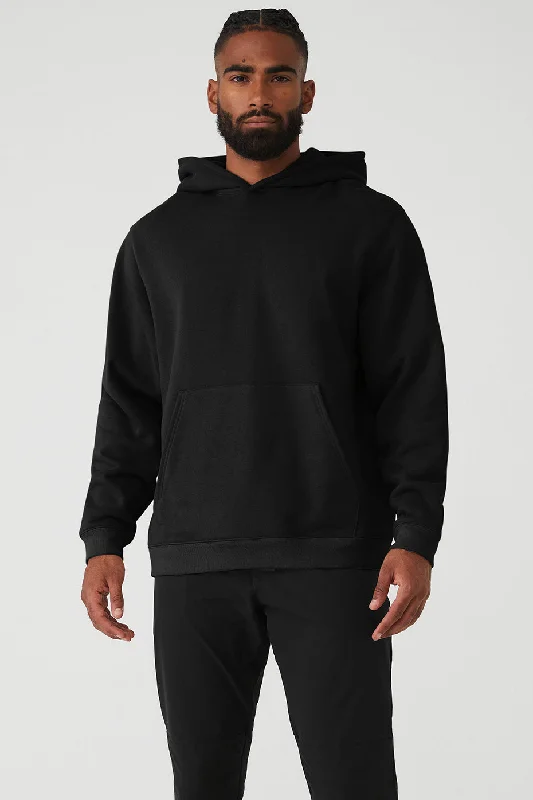 Renown Heavy Weight Hoodie - Black Hoodie with Mesh Breathable Sporty