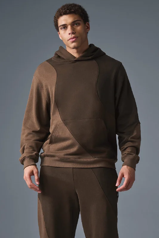 Make Waves Hoodie - Espresso Tonal Hoodie with Crew Neck Simple Timeless