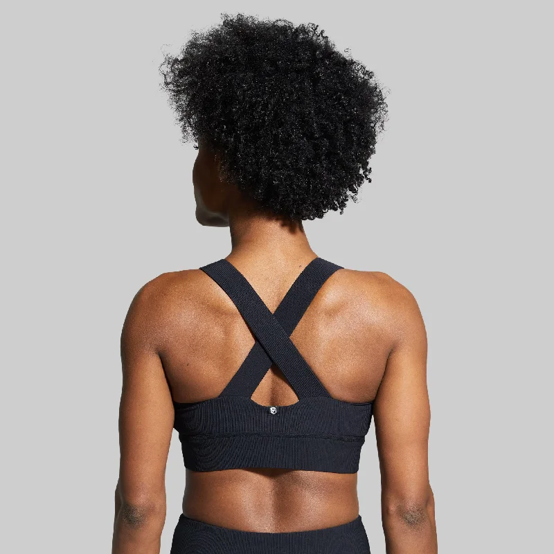 All or Nothing Sports Bra (Black) Comfortable Lace Bralette