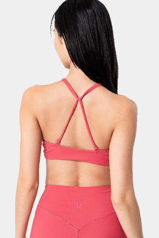 Emily Sports Bra - Holly Berry Elegant Silk Bra