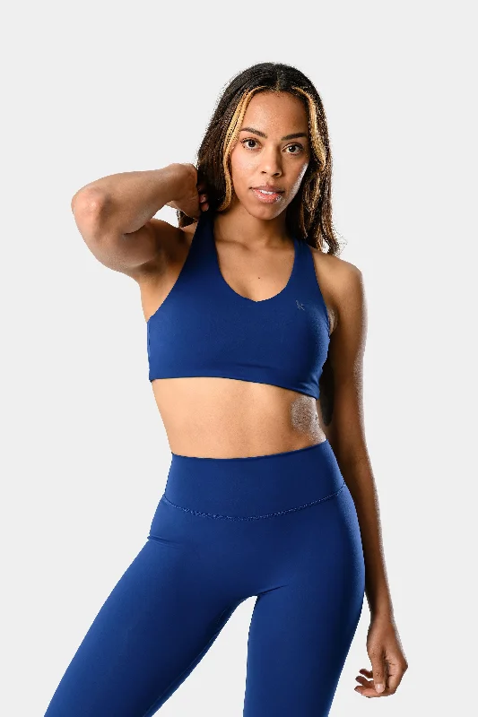 Eva Sports Bra - Royal Blue Lace-Trimmed Bra