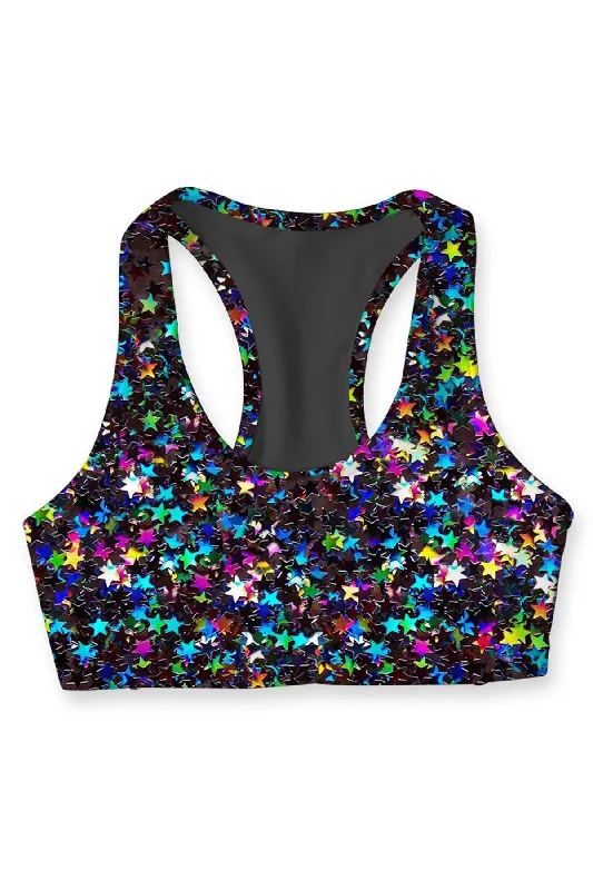 Fireworks Stella Colorful Seamless Racerback Sport Yoga Bra - Women Daily Comfort Bra