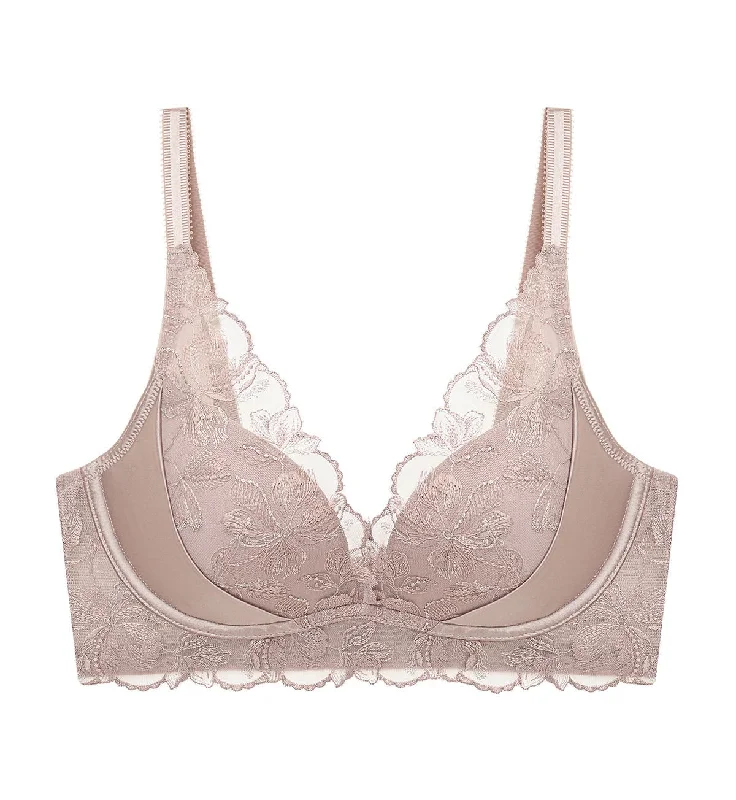 French Romance Non-Wired Push Up Deep V Bra Cozy Sleep Bra