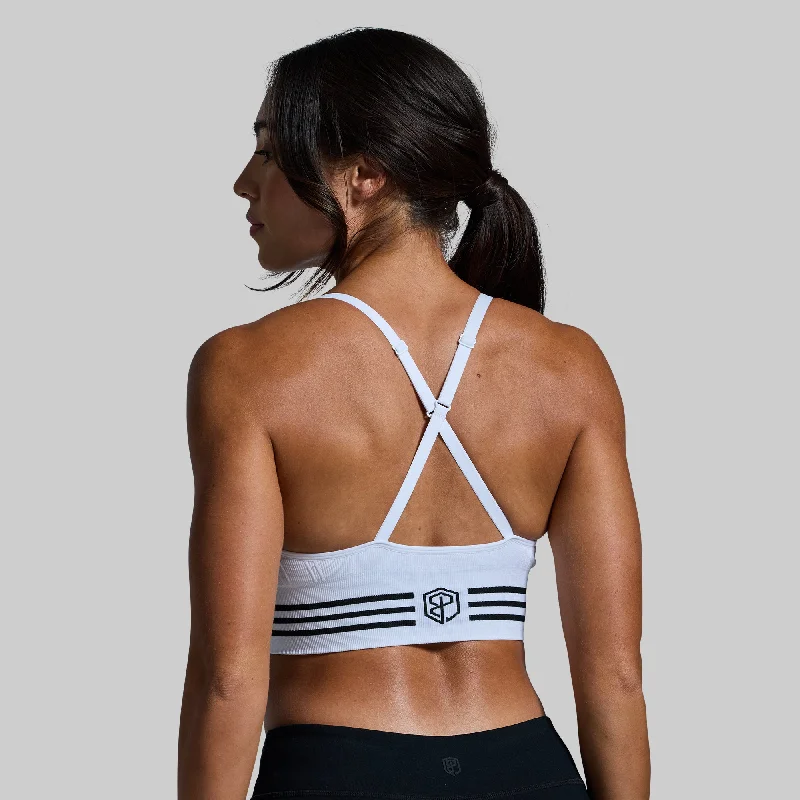 Level Up Sports Bra (White) Push-Up Wireless Bra