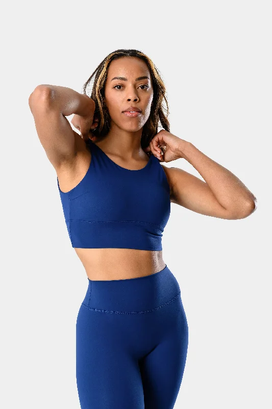 Sade Sports Bra - Royal Blue Cotton Comfort Bra