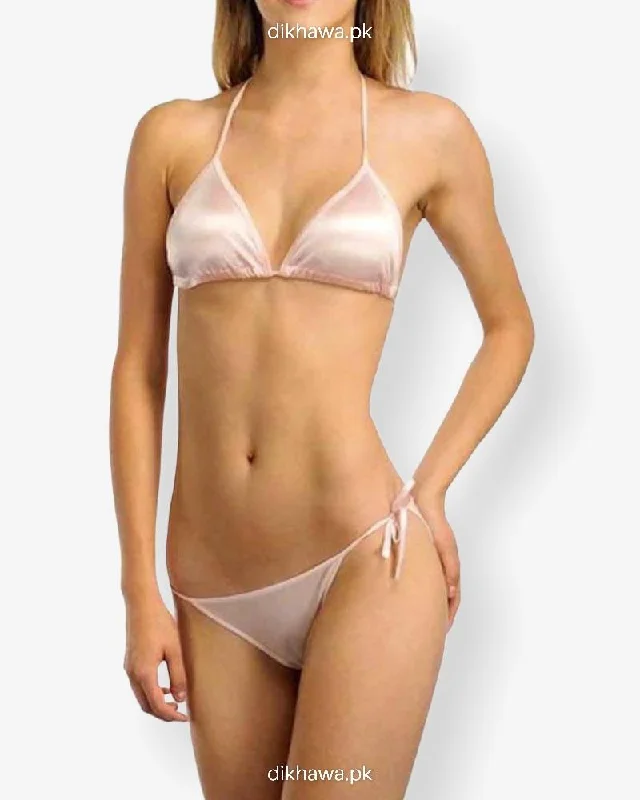 Sexy Bikini - Silk Padded Bikini & Swimwear - Skin High-Waisted Swim Bottoms