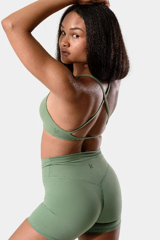 Sienna Sports Bra - Loden Frost Breathable Full Coverage