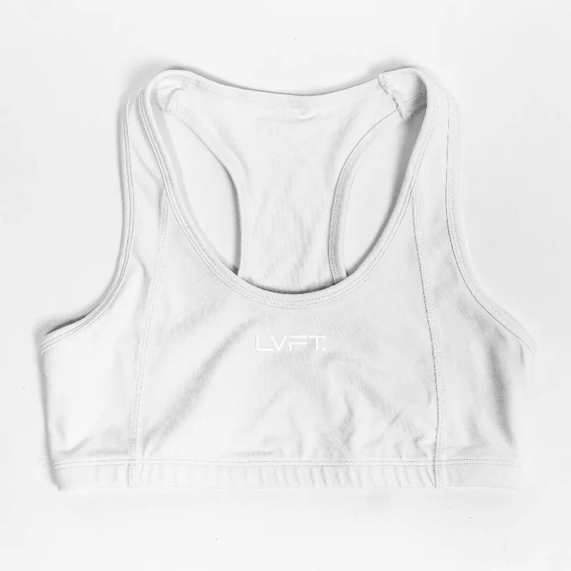 Hyper Pro Sports Bra- White Adjustable Back Bra