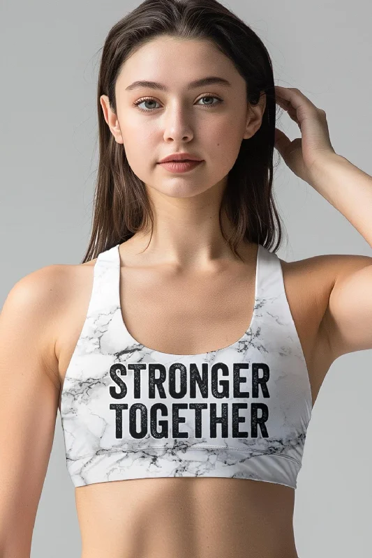 Stronger Together Stella Seamless Racerback Sport Yoga Bra - Women Elegant Silk Bra