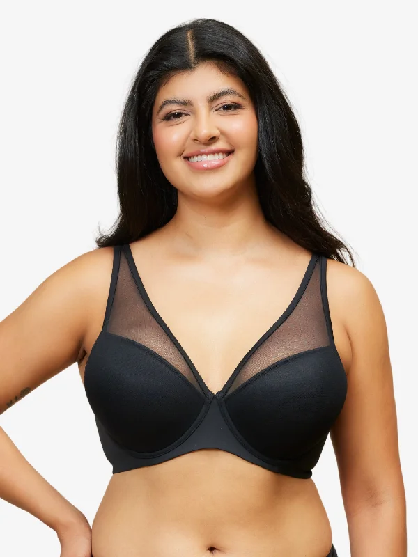 The Jolene - Perfect Plunge Underwire Bra Smooth Stretch Bra