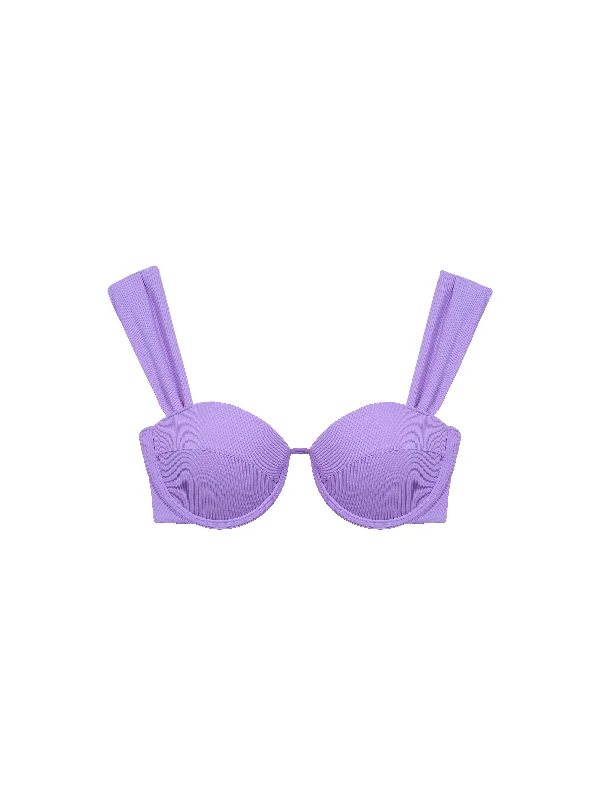 The Modern Bustier Bra - Violet (Ribbed) Active Wear Bra