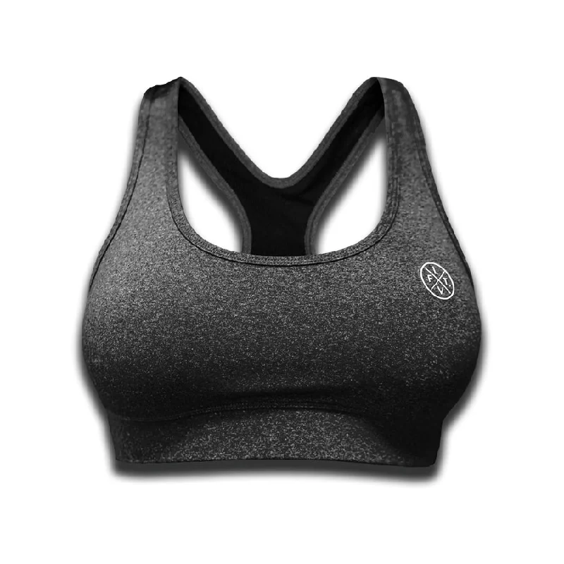 Vantage Sports Bra - Heather Black Smooth Fit Bra