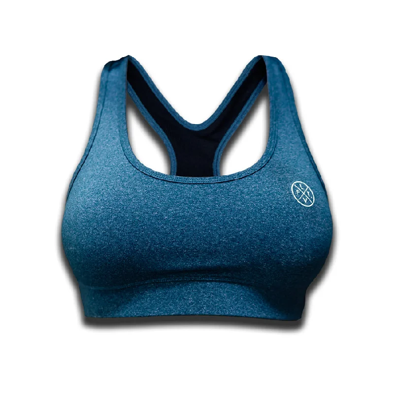 Vantage Sports Bra - Heather Teal High Support Bra