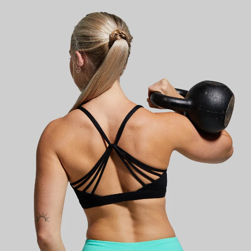 Vitality Sports Bra 2.0 (Black) Seamless Fit Bra