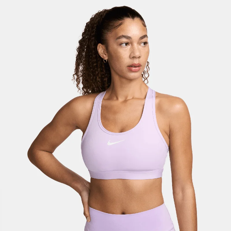 Women's Swoosh Medium Support Padded Sports Bra Simple Wireless Bra