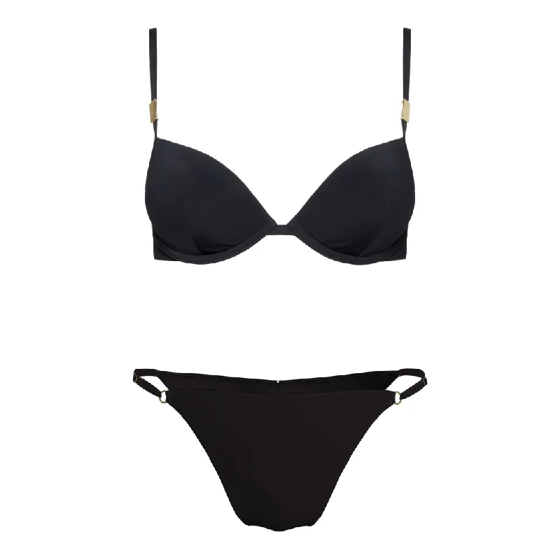 Calvin Klein Push Up Swimwear With Brazilian Black Bottom Luxury Swimsuit Style