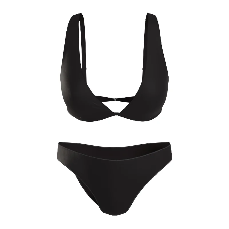 Calvin Klein Triangle Swimwear Black Quick-Dry Swimsuit