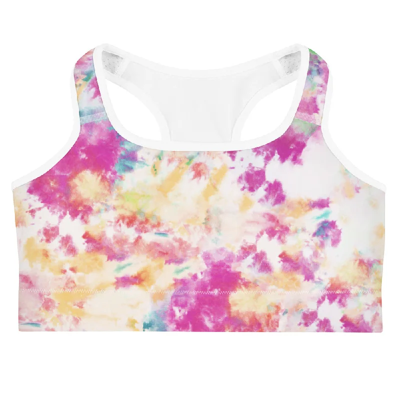 Juniors Tie Dye Swim Bra Sports Bra Halter Top Bikini