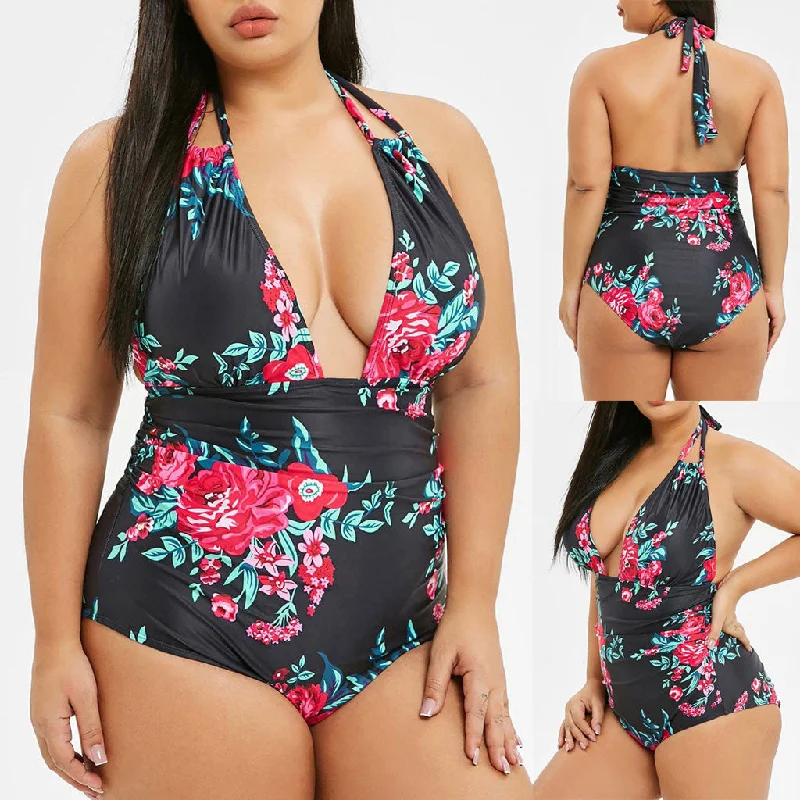 Printed one-piece swimsuit Full Coverage Swimsuit