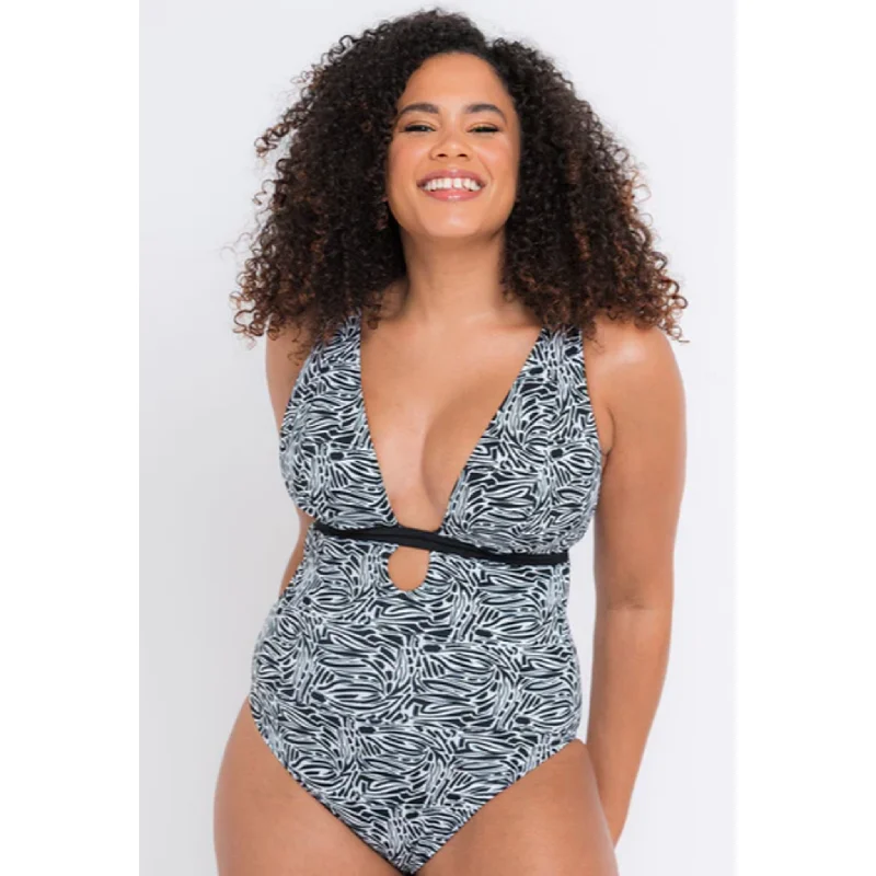 Sundown Multiway Reversible One-Piece Swimsuit Tropical Print Bikini