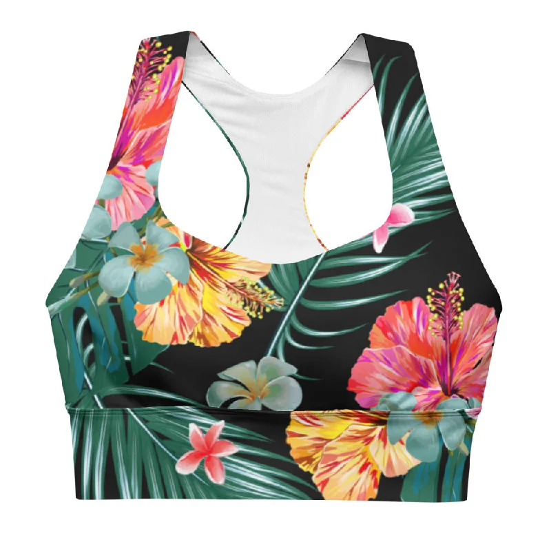 Women's Multi-Sport Swimsuit Sports Bra XS-3XL- Hawaiian Botanical Modern High-Waisted Swimsuit