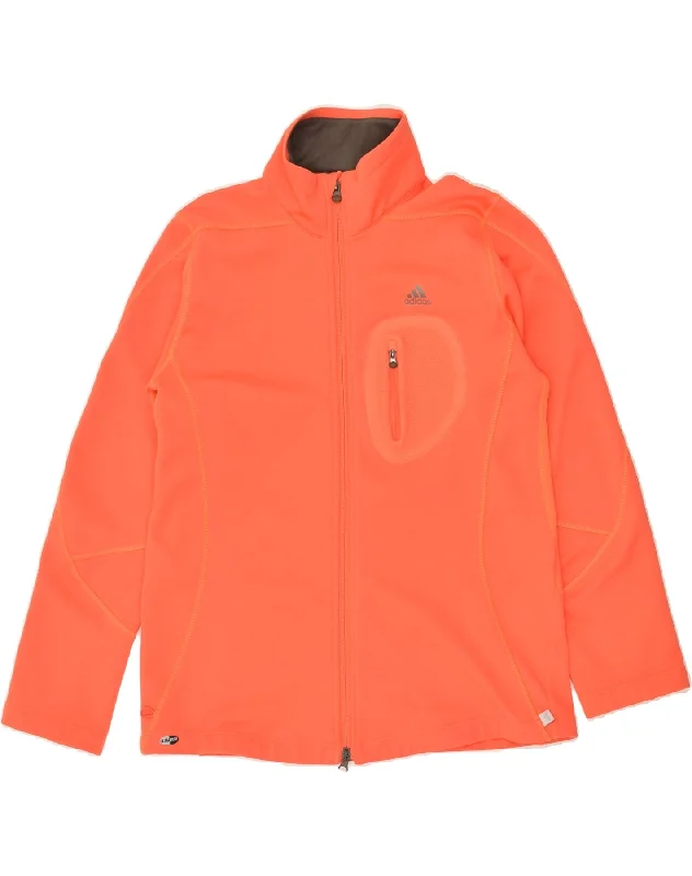 ADIDAS Womens Clima 365 Tracksuit Top Jacket UK 20 2XL Orange Polyester Faux Fur Jacket Real Fur Jacket Shearling Jacket