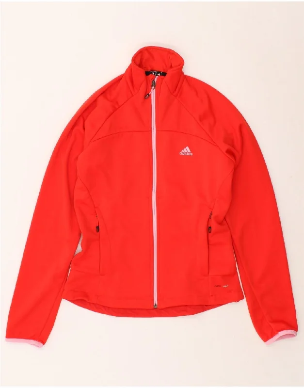 ADIDAS Womens Tracksuit Top Jacket UK 14 Medium Red Polyester Striped Jacket Polka Dot Jacket Floral Jacket