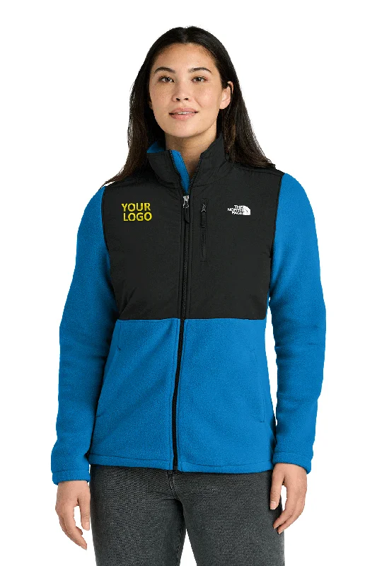 The North Face Womens Highest Peak Full-Zip Fleece Custom Jackets, Hero Blue Cardigan Sweater Pullover