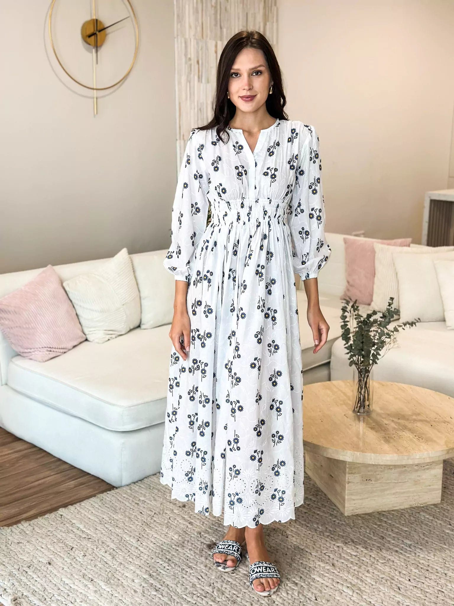 Bloom Bell Cutwork Dress