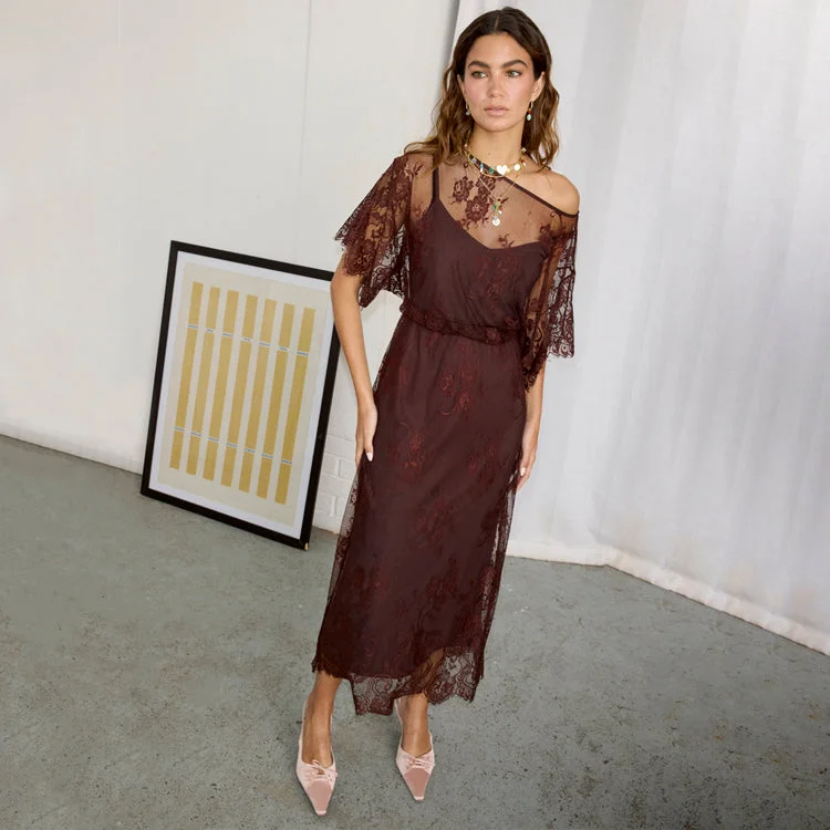 Chocolate Lace Tilly Dress