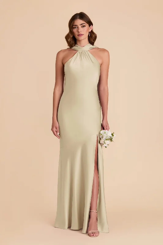 Eileen Matte Satin Dress - Prosecco