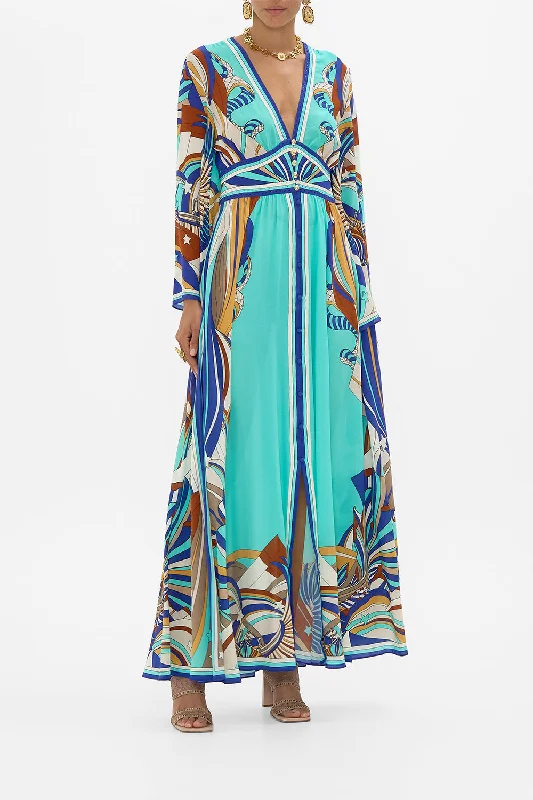 KIMONO SLEEVE DRESS WITH SHIRRING DETAIL OASIS ORACLE