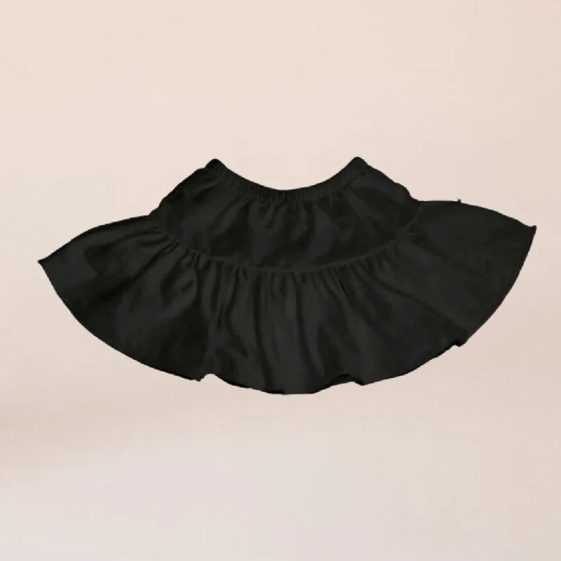 MINI SKIRT | BLACK | GIRLS silk skirt elegant