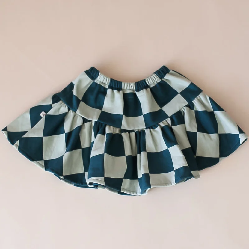 MINI SKIRT | CHRISTMAS CHECKERED | GIRLS velvet skirt plush