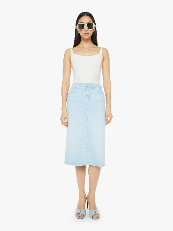 Swooner Straight A Midi Skirt - Yep. ruffled skirt detail